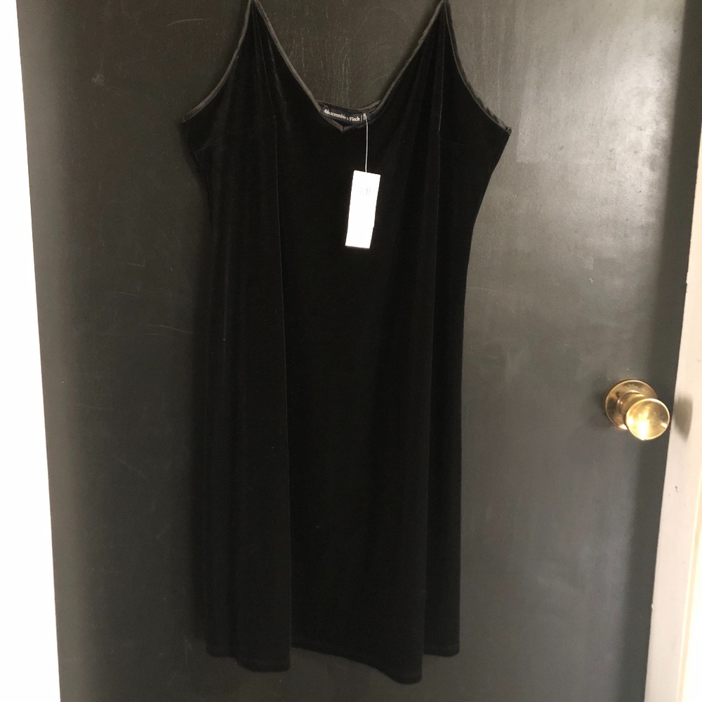 Black velvet dress
